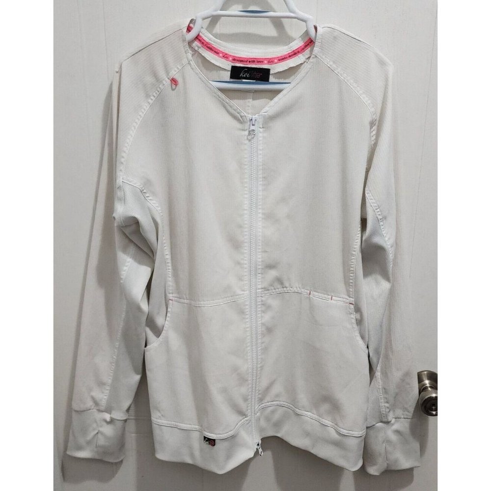 Koi Lite Women's Clarity Zip Front 3 Pocket Long Sleeve Scrub Jacket 445 Size XL